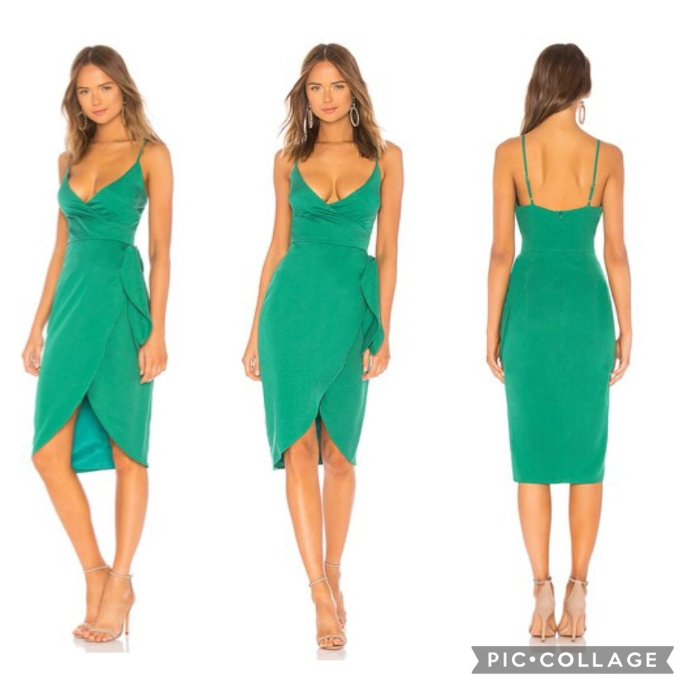 NWT Lovers + Friends “Orchid” Dress in Lucky Charm Green